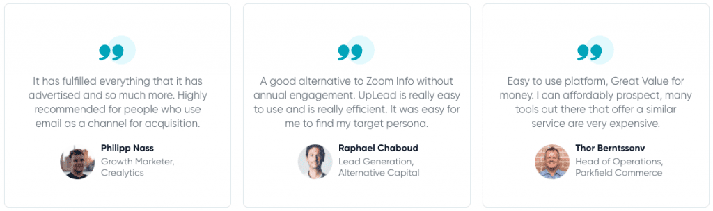 UpLead is trusted by users across the globe