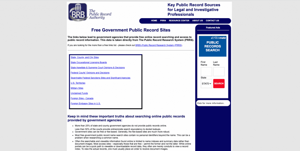 You can also find free information on someone by looking through public records