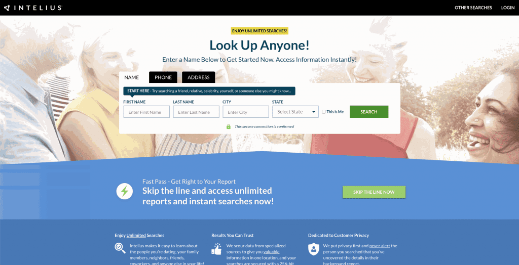 Intelius is a good resource to find information on an individual securely and discretely.