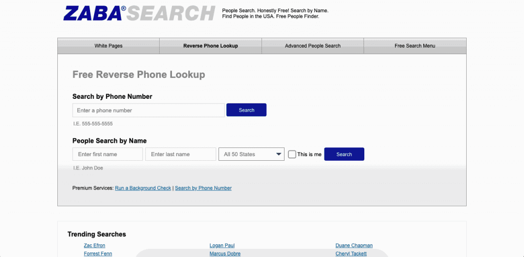 ZabaSearch allows you to find someone's phone number and location.