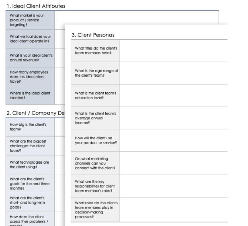 Ideal Client Attributes Prompt