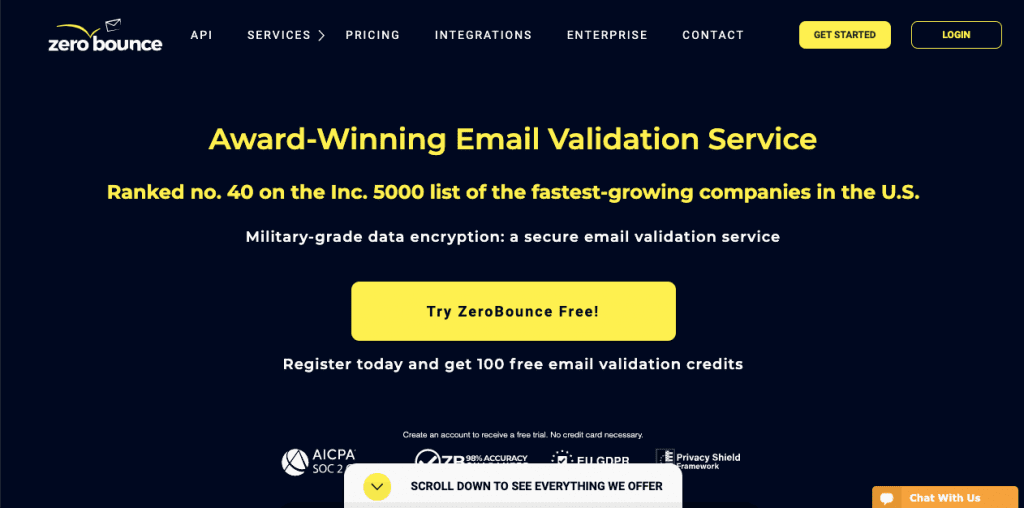 ZeroBounce is an email verification, scoring and deliverability platform helping businesses improve their inbox placement