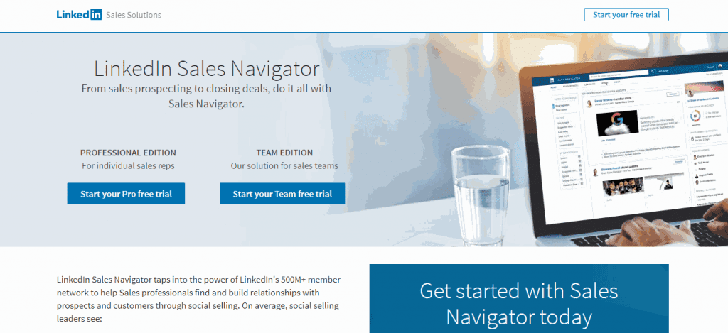 Sales Navigator is LinkedIn's paid sales tool that helps you better find qualified leads and, ideally, land more clients