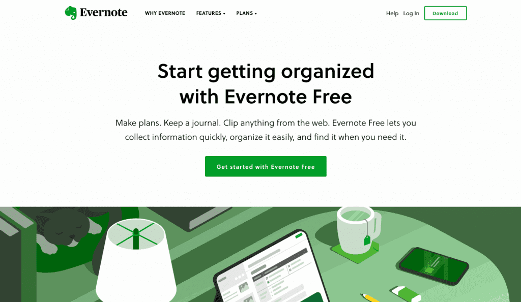 Evernote is a note-taking app that offers everything you need to keep your life organized