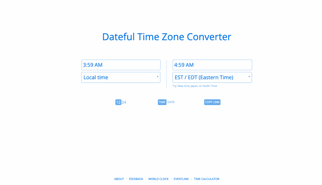 Timezone converter