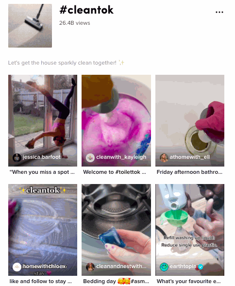 Cleantok trend on TikTok
