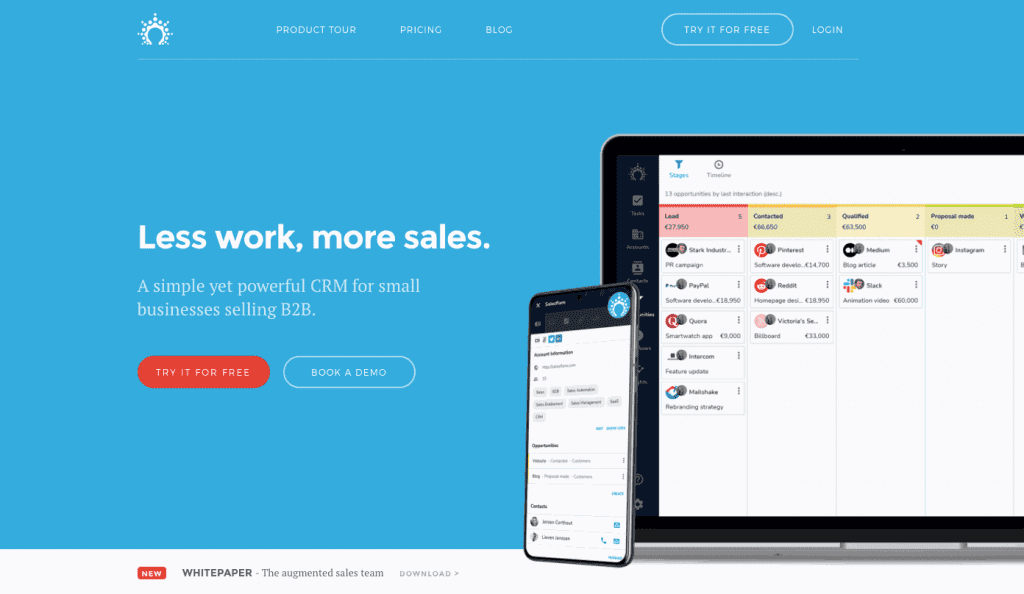 Salesflare is the smarter, modern-day CRM for small business