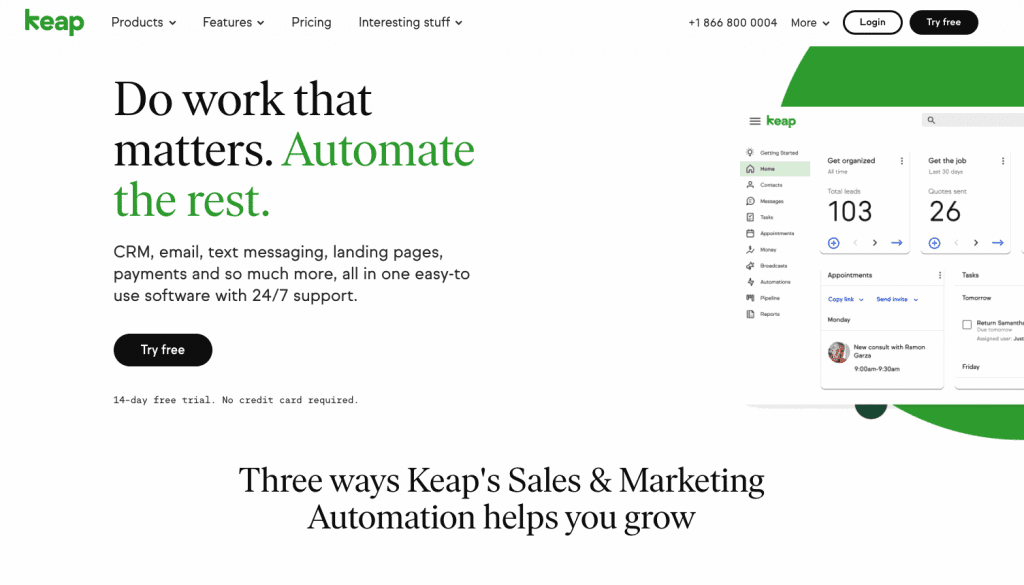 Keap is a marketing automation platform
