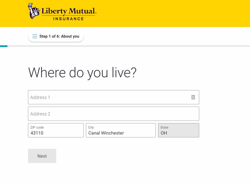 Liberty Mutual Insurance Questionnaire