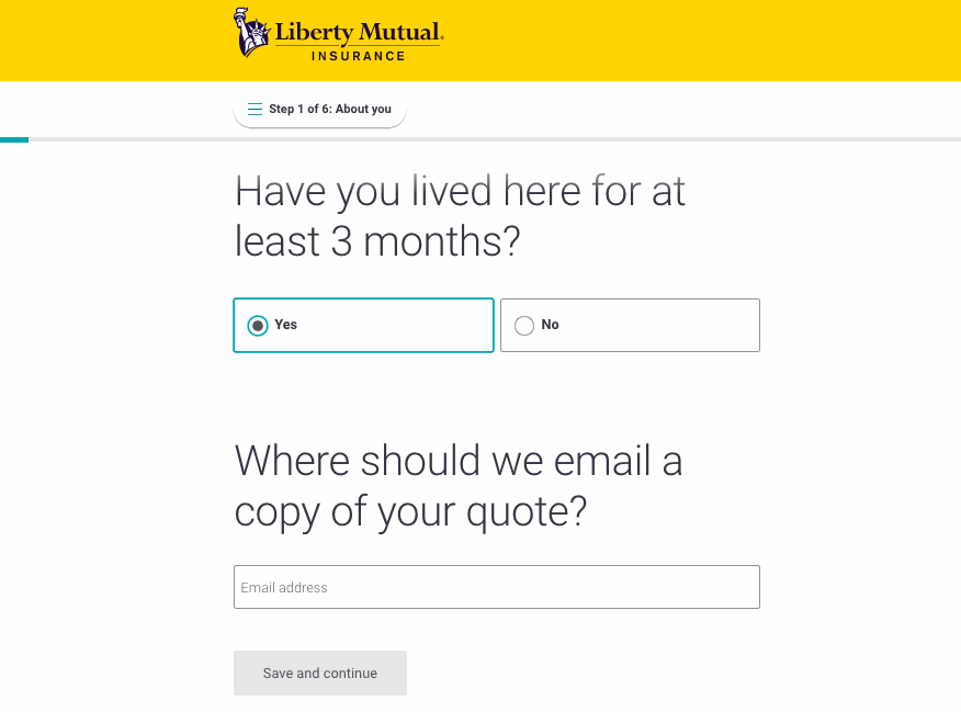 Liberty Mutual Insurance Questionnaire