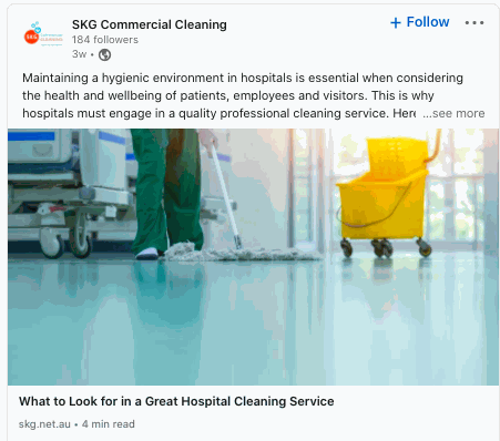 You can also use social selling on LinkedIn to get janitorial leads for your business. 