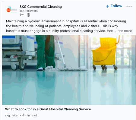 You can also use social selling on LinkedIn to get janitorial leads for your business.