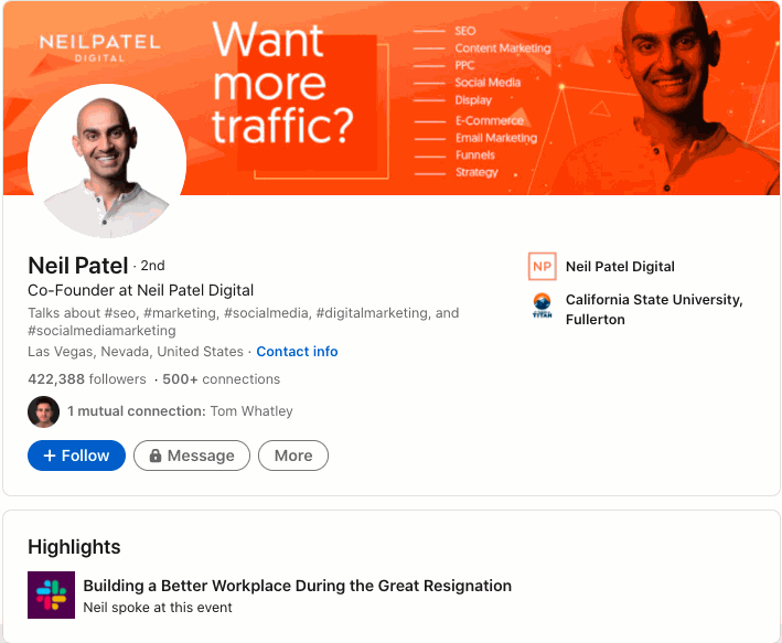 Neil Patel on LinkedIn