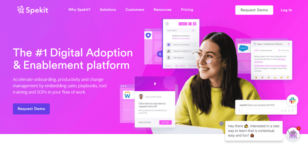 Spekit is a digital adoption and enablement platform