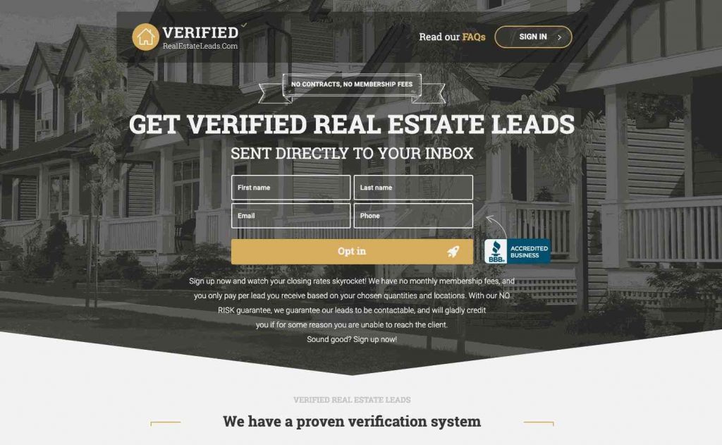 Verified Real Estate Leads is a lead generation platform that focuses exclusively on the real estate industry.