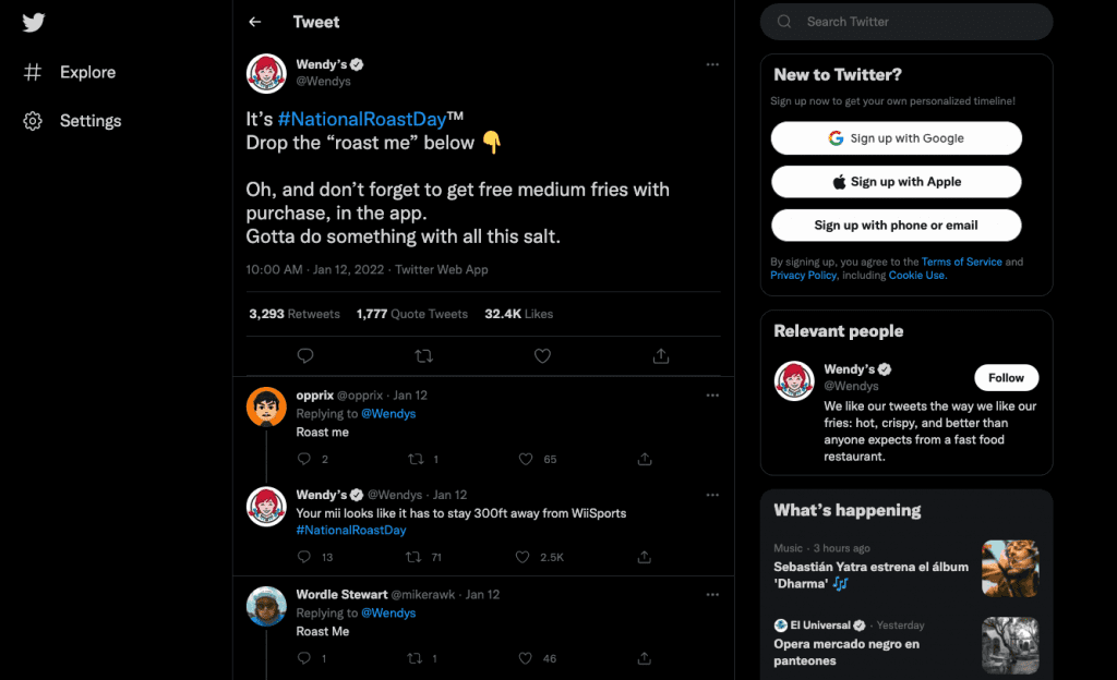 Wendy's on Twitter