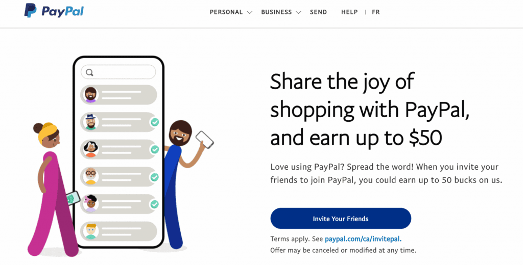 PayPal’s referral program
