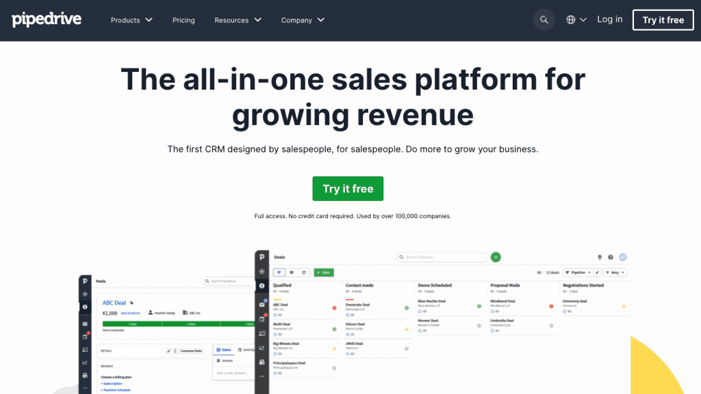 Pipedrive essentially is a customer relationship management tool