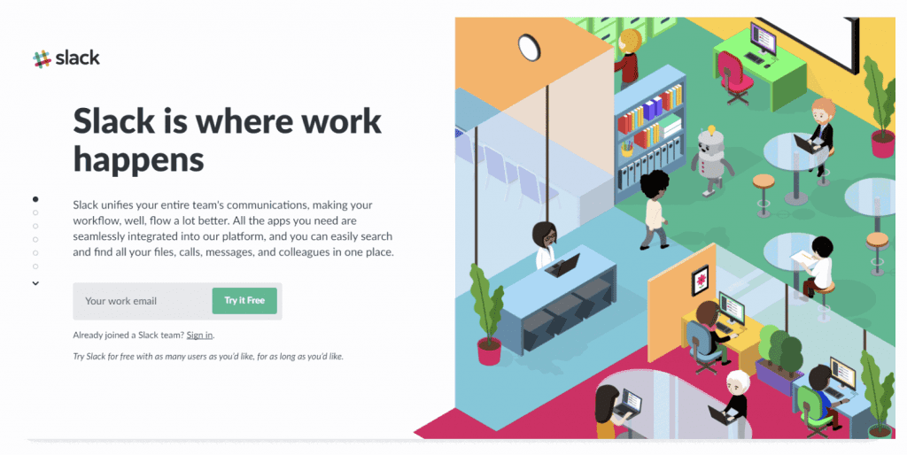 Slack Landing Page