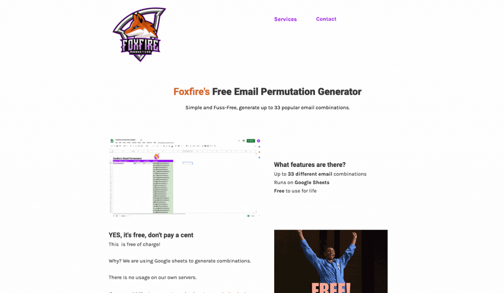 Foxfire’s email permutator
