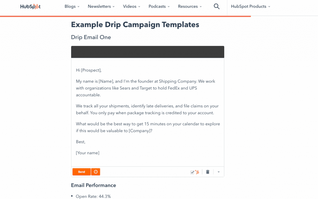 Hubspot Email Drip Campaign Templates