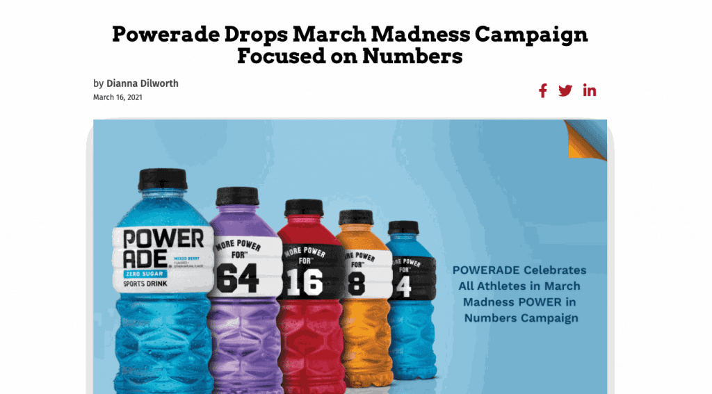 Powerade March Madness Campaign