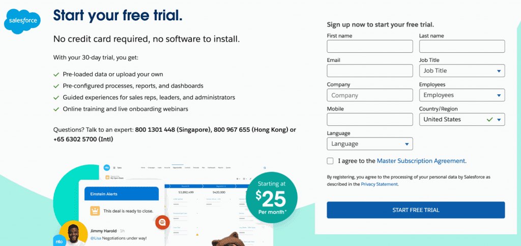 Salesforce Free Trial