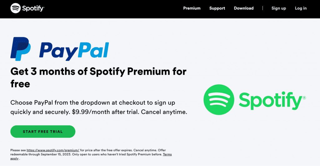 Spotify PayPal Integration