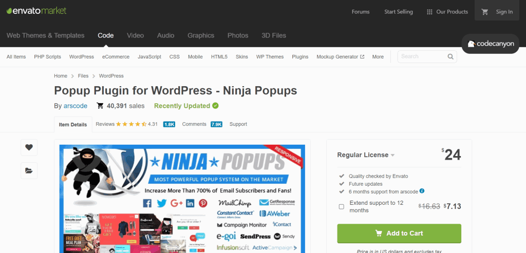 Ninja Popups is a popup plugin for WordPress that empowers businesses to create high-quality popups