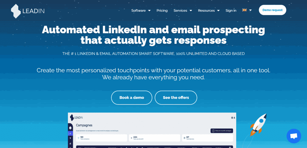 LeadIn is a LinkedIn and email automated prospecting software that allows you to target prospects. 