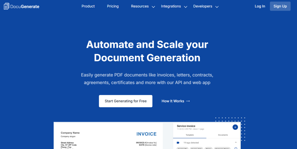 DocuGenerate screenshot