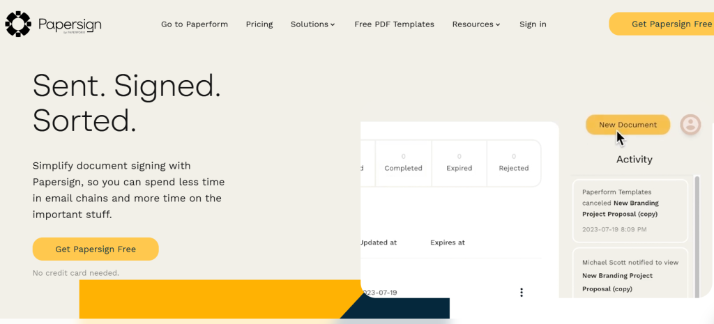 Papersign screenshot