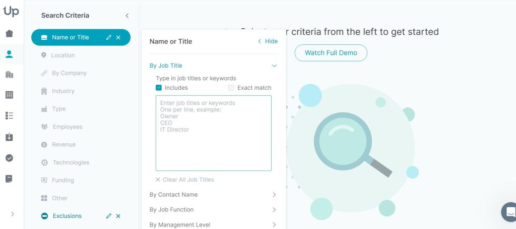 Search Criteria