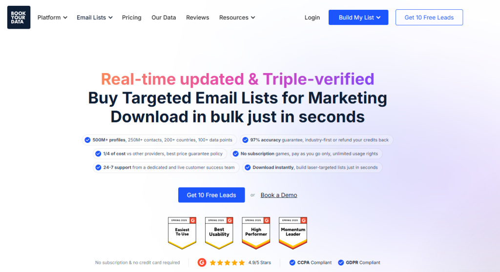 BookYourData screenshot