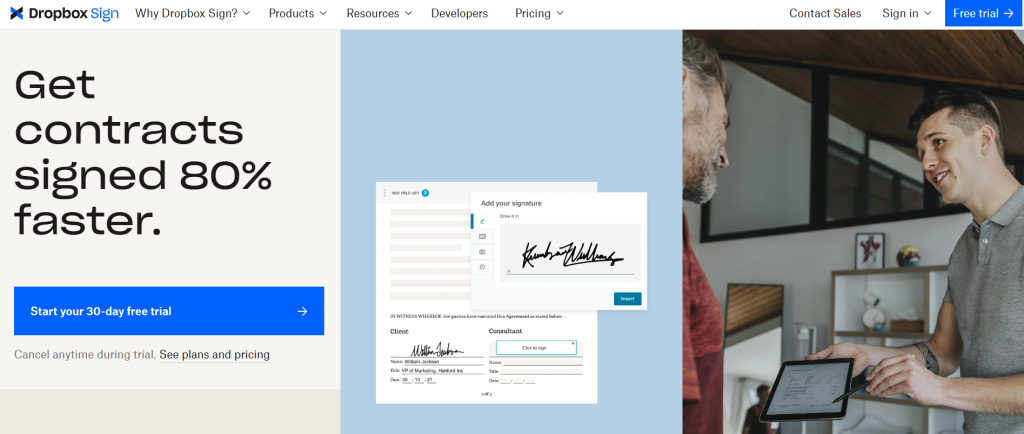 Dropbox Sign Screenshot