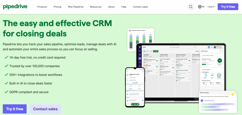 Pipedrive Screenshot