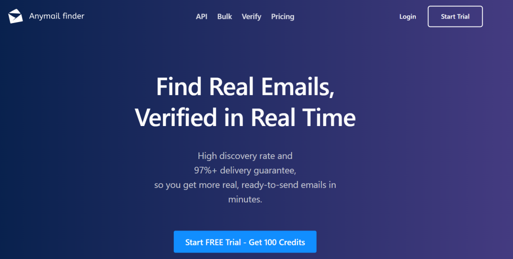 Anymail Finder screenshot