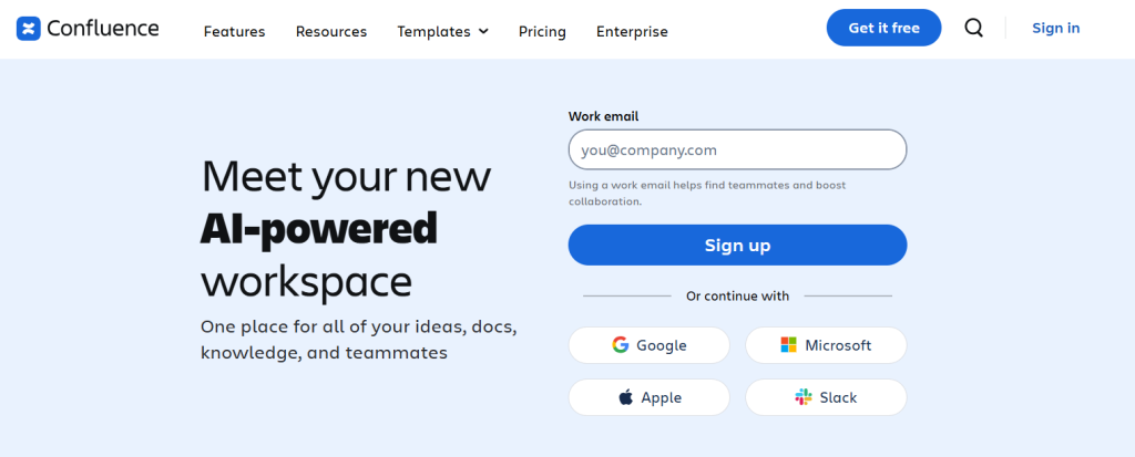Confluence screenshot