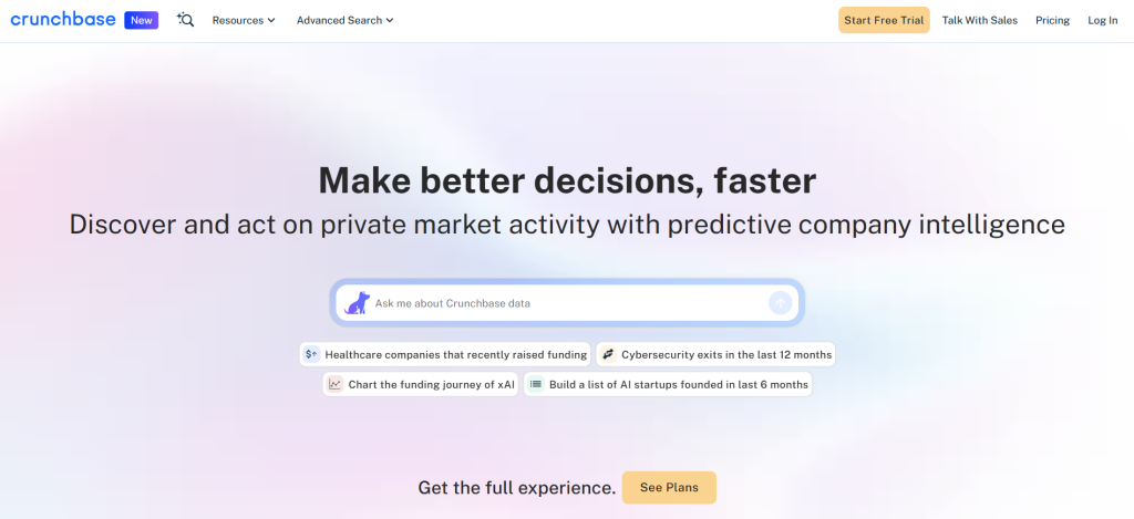Crunchbase screenshot