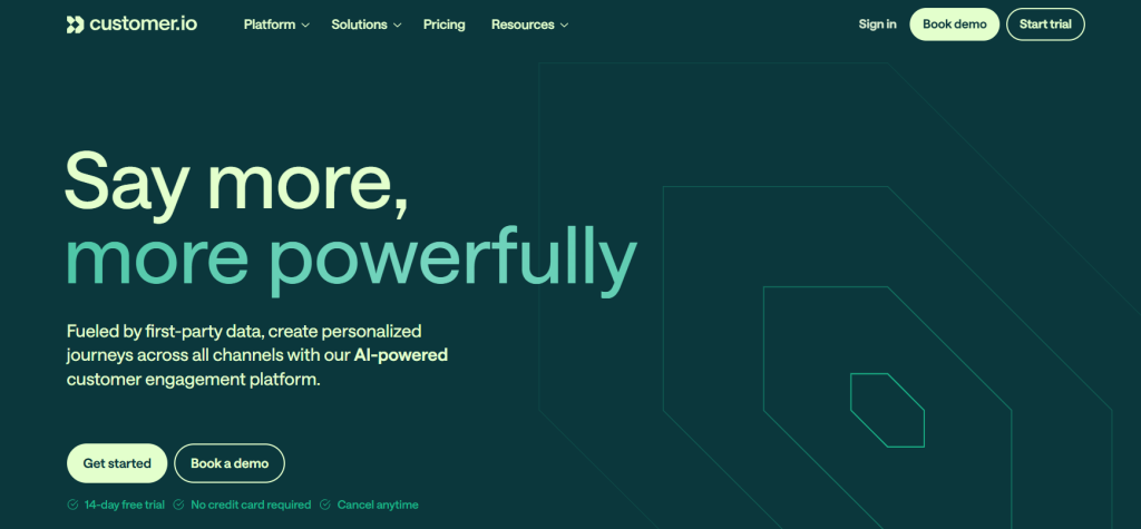 Customer.io Screenshot