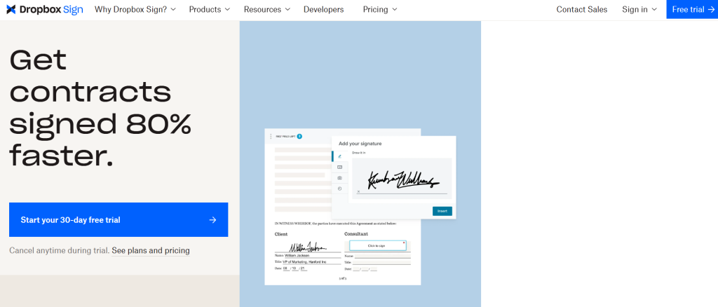 Dropbox Sign screenshot