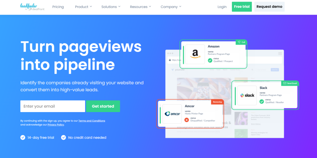Leadfeeder screenshot