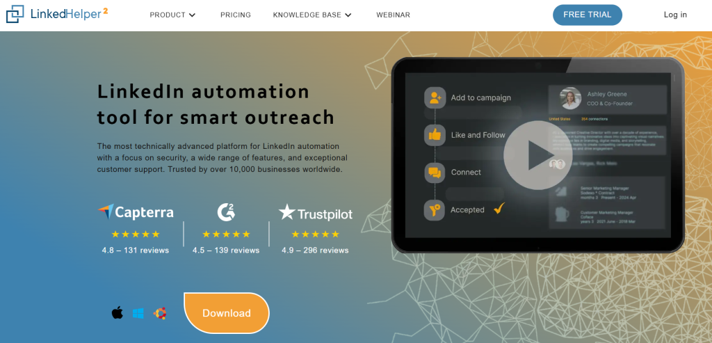 LinkedHelper screenshot