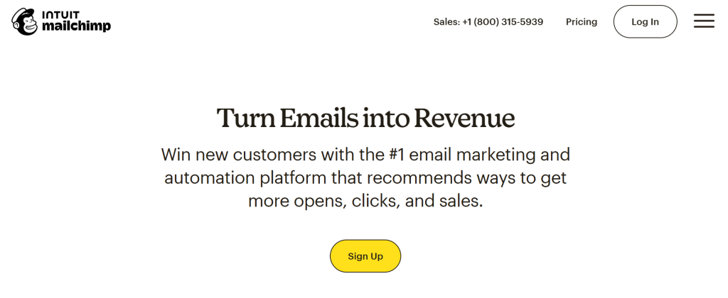 Mailchimp screenshot