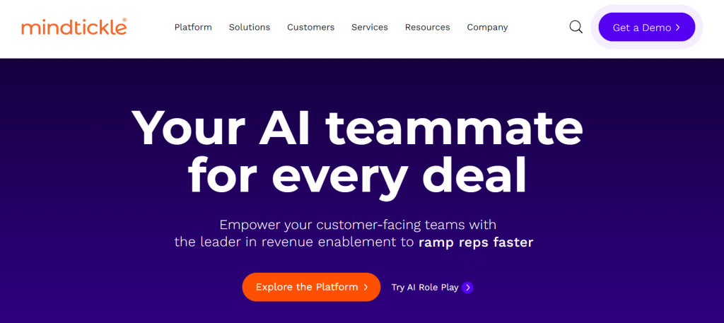 Mindtickle screenshot