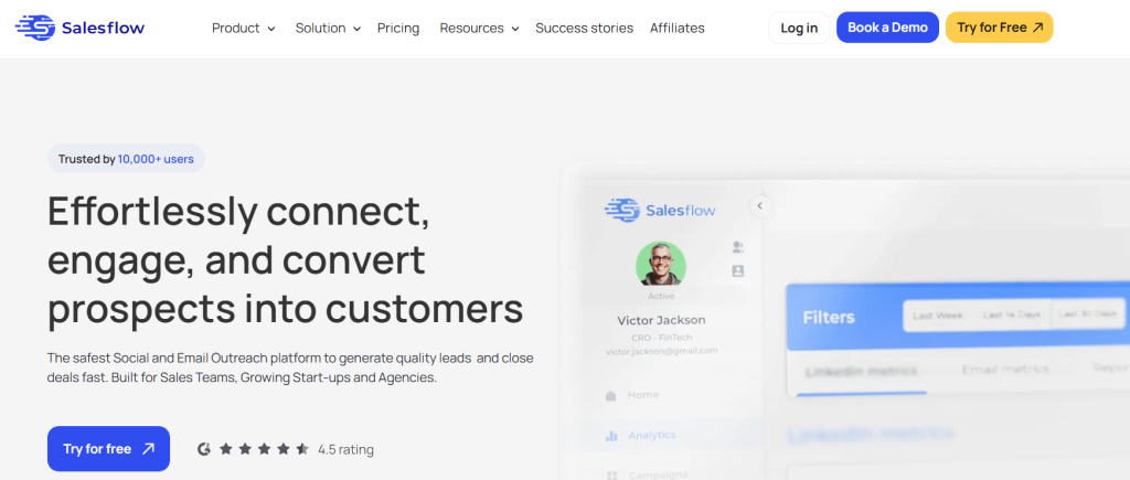 Salesflow screenshot