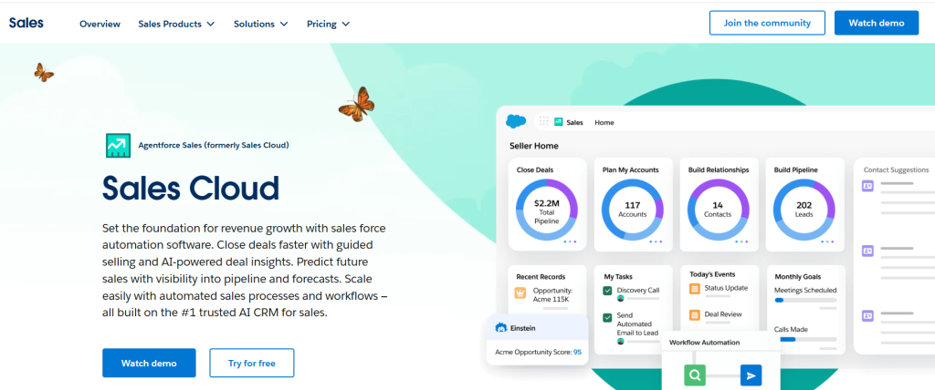 Salesforce Sales Cloud screenshot