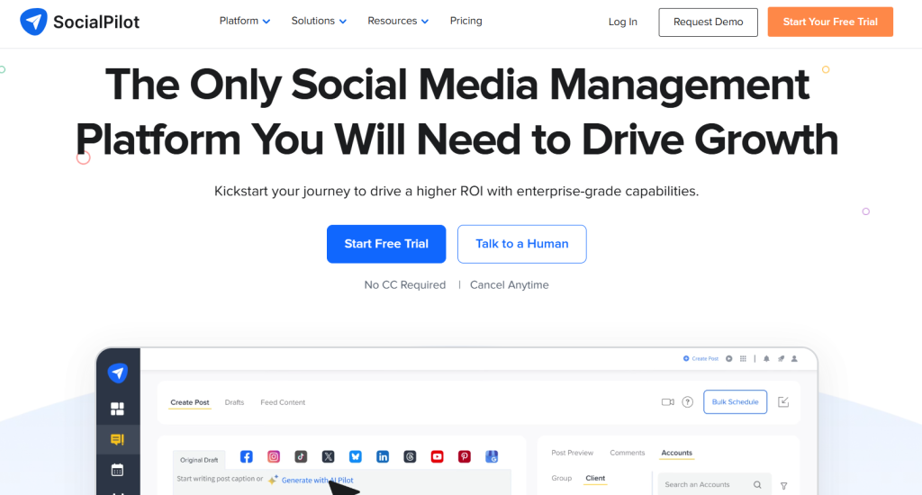 SocialPilot screenshot
